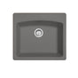 Franke - Ellipse 25.0-in. x 22.0-in. Stone Grey Granite Dual Mount Single Bowl Kitchen Sink - ESSH25229-1