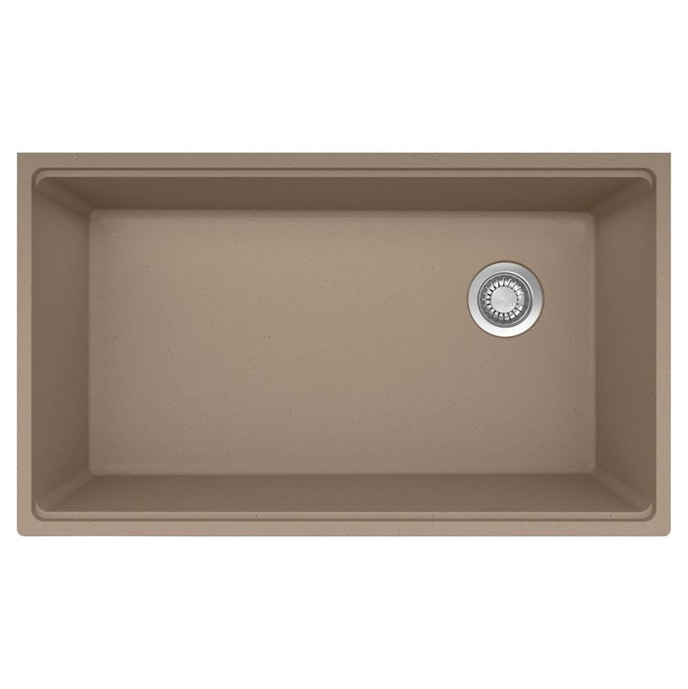 Franke - Maris Um Grn Oyster Sgl - Offset Waste With Strainer Basket - Oyster