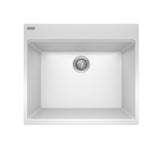 Franke - Maris Dm Grn Polar White Sgl - Laundry With Strainer Basket - Polar White