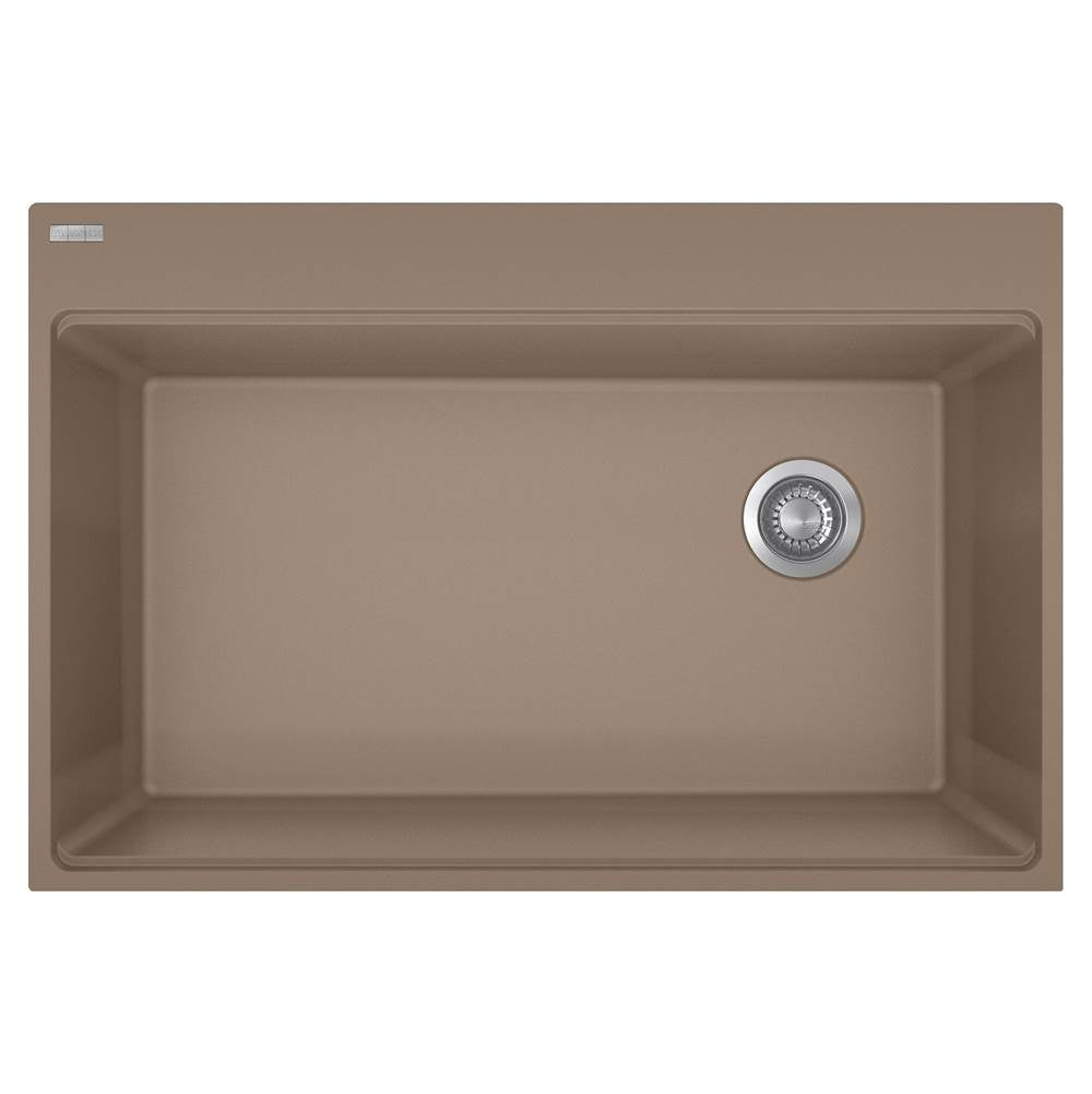 Franke - Maris Tm Grn Oyster Sgl - Offset Waste With Strainer Basket - Oyster