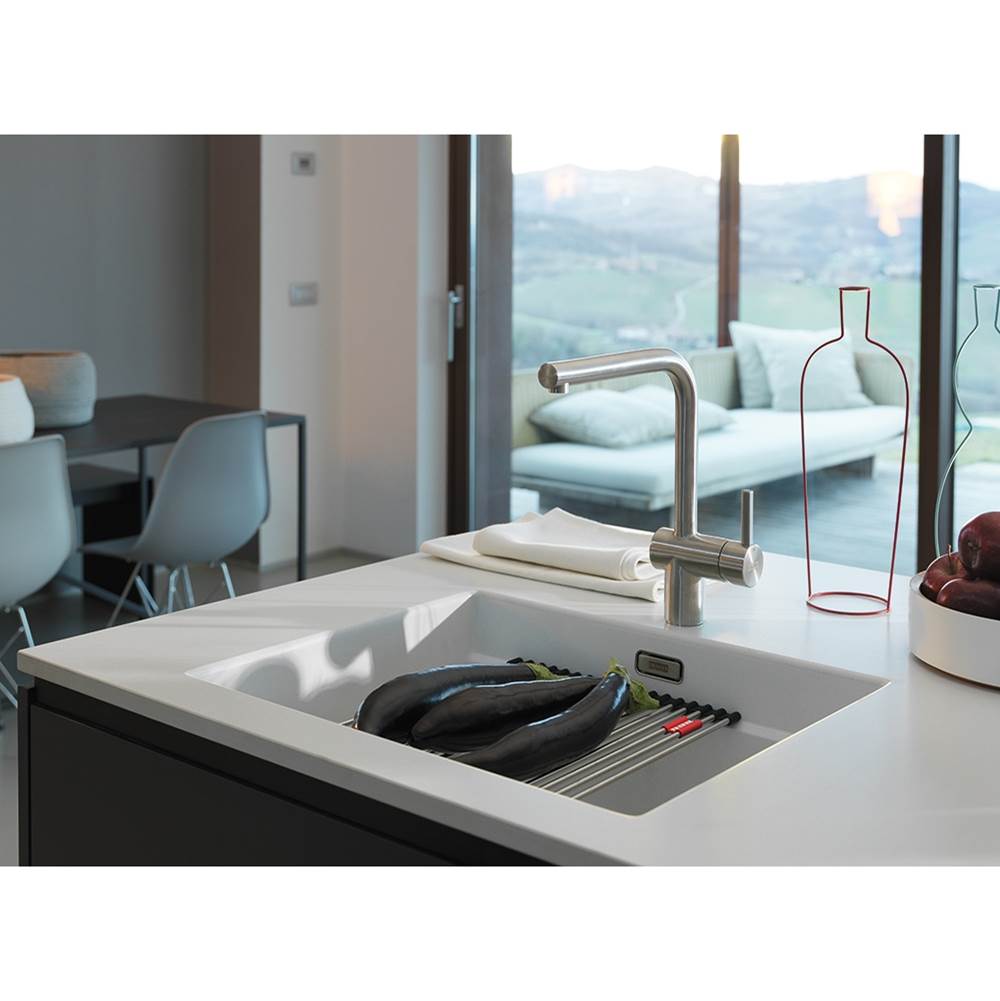 Peak 22.1-in. x 18.1-in. Granite Undermount Single Bowl Kitchen Sink in Polar White