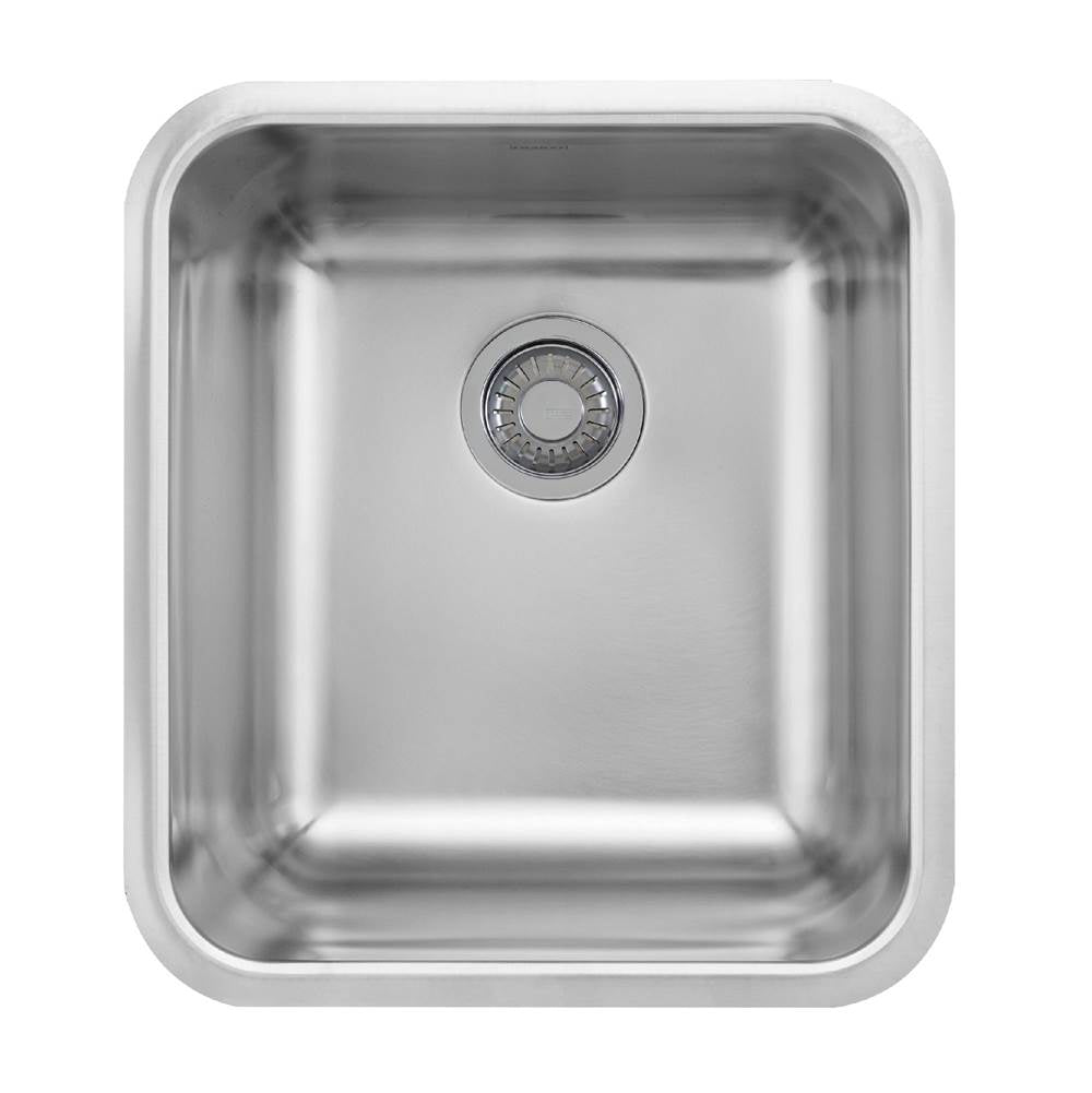 Franke - Grande 16.75-in. x 18.7-in. 18 Gauge Stainless Steel Undermount Single Bowl Prep/Bar Sink - GDX11015 - Stainless Steel