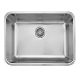 Franke - Grande 24.75-in. x 18.7-in. 18 Gauge Stainless Steel Undermount Single Bowl Kitchen Sink - GDX11023 - Stainless Steel