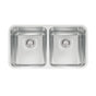 Franke - Grande 32.88-in. x 18.7-in. 18 Gauge Stainless Steel Undermount Double Bowl Kitchen Sink - GDX12031 - Stainless Steel