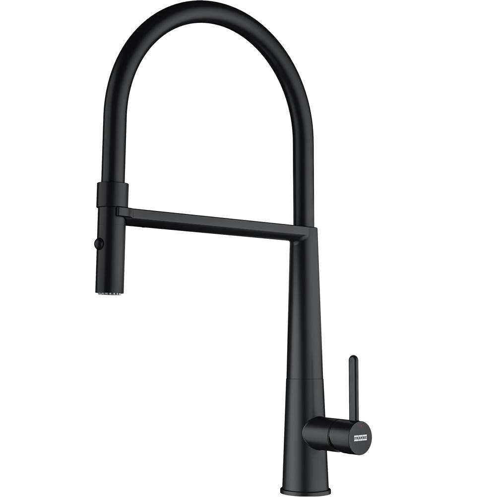 Franke - Icon 18-in Single Handle Semi-Pro Kitchen Faucet in Matte Black, ICN-SP-MBK - Matte Black