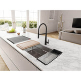 Icon 18-in Single Handle Semi-Pro Kitchen Faucet in Matte Black, ICN-SP-MBK