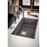 Peak 32.0-in. x 18.8-in. Granite Undermount Single Bowl Kitchen Sink in Slate Grey