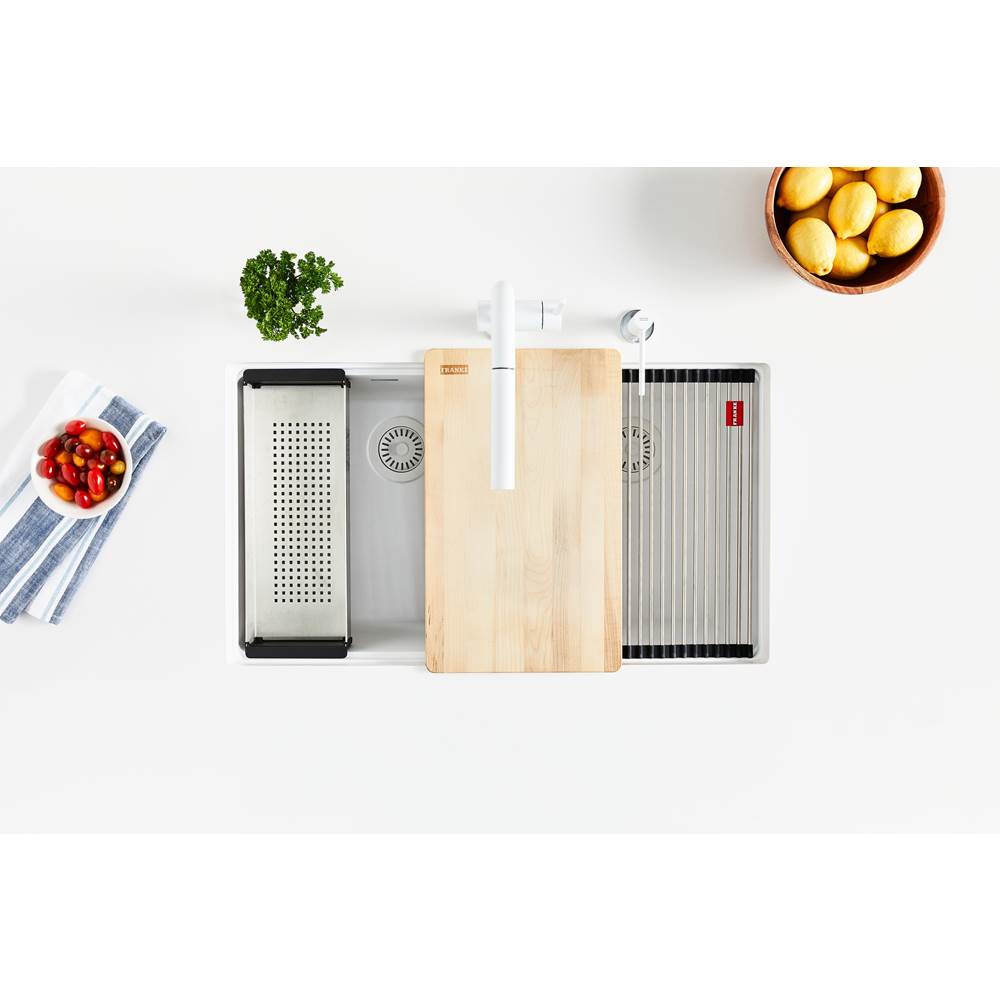 12-in. x 18.2-in. Solid Wood Cutting Board for Maris Granite Sinks