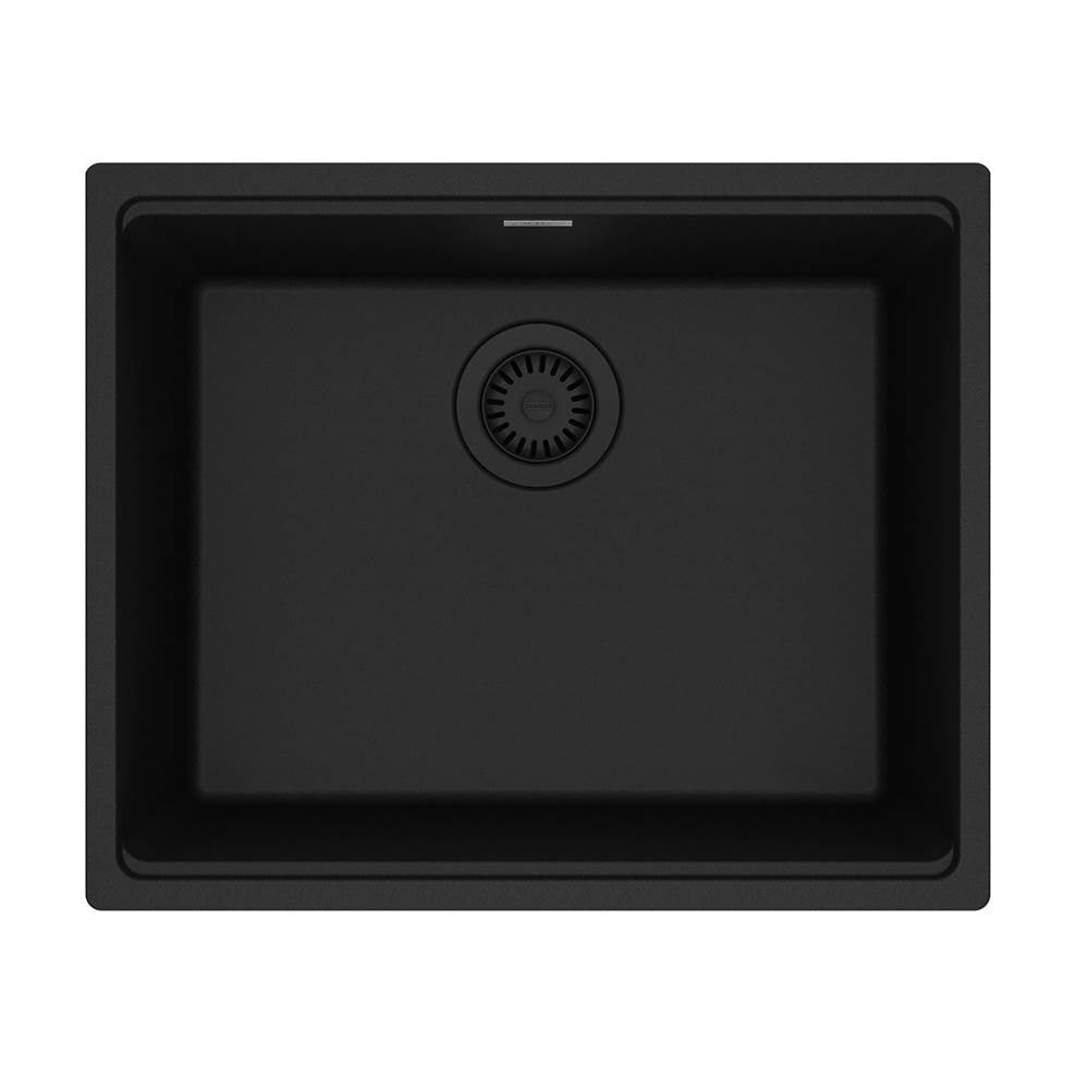 Franke - Maris Undermount 21.7-in x 17.8-in Granite Single Bowl Kitchen Sink in Matte Black