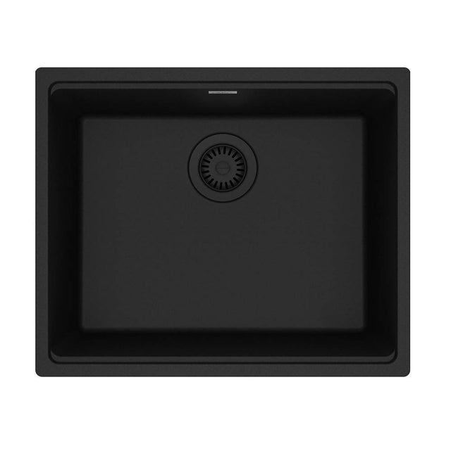 Franke - Maris Undermount 21.7-in x 17.8-in Granite Single Bowl Kitchen Sink in Matte Black
