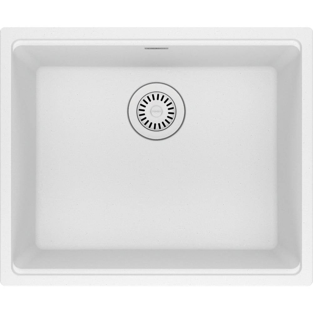 Franke - Maris Undermount 21.7-in x 17.8-in Granite Single Bowl Kitchen Sink in Polar White