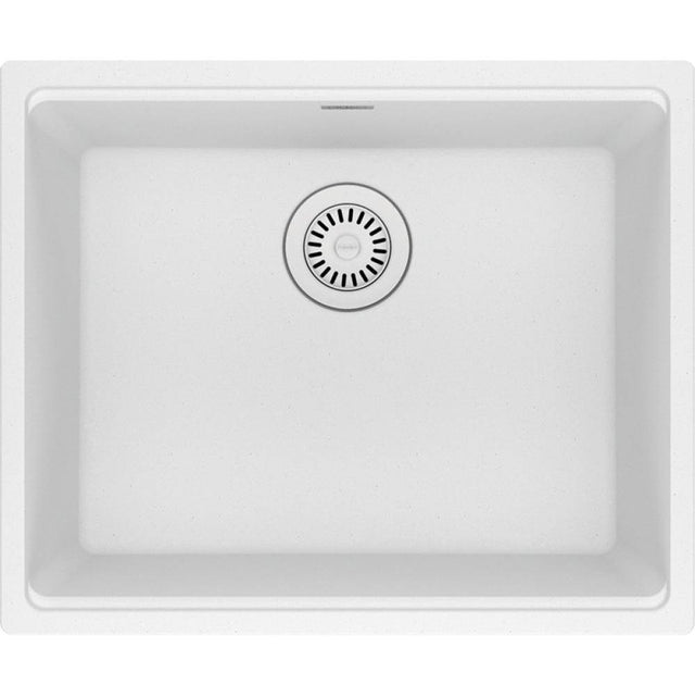 Franke - Maris Undermount 21.7-in x 17.8-in Granite Single Bowl Kitchen Sink in Polar White