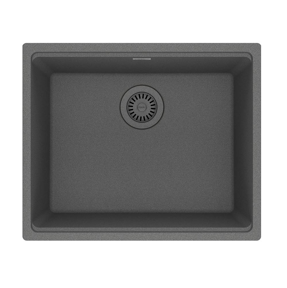 Franke - Maris Undermount 21.7-in x 17.8-in Granite Single Bowl Kitchen Sink in Stone Grey