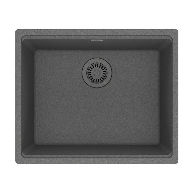 Franke - Maris Undermount 21.7-in x 17.8-in Granite Single Bowl Kitchen Sink in Stone Grey