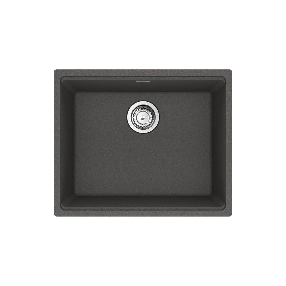 Franke - Maris Undermount 21.7-in x 17.8-in Granite Single Bowl Kitchen Sink in Slate Grey