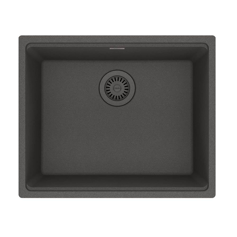 Franke - Maris Undermount 21.7-in x 17.8-in Granite Single Bowl Kitchen Sink in Slate Grey