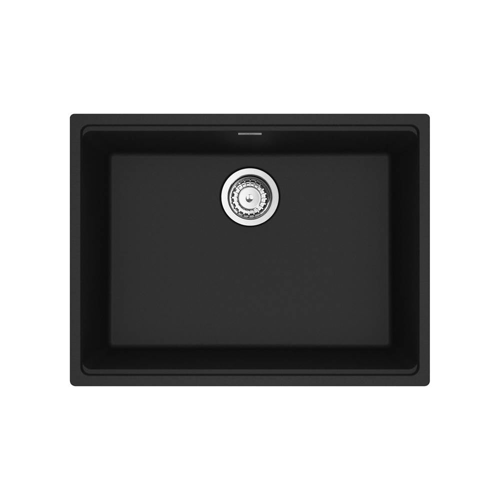 Franke - Maris Undermount 25-in x 18.94-in Granite Single Bowl Kitchen Sink in Matte Black - Matte Black