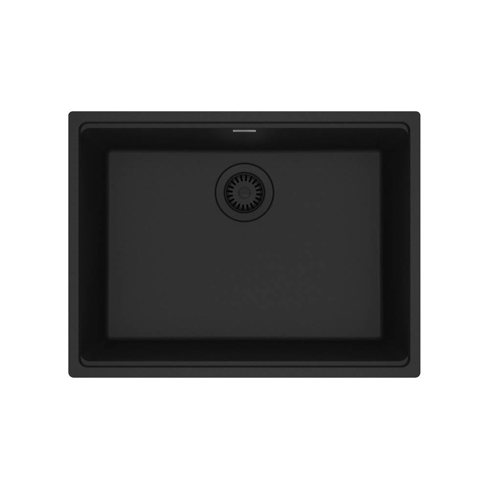 Franke - Maris Undermount 25-in x 18.94-in Granite Single Bowl Kitchen Sink in Matte Black - Matte Black