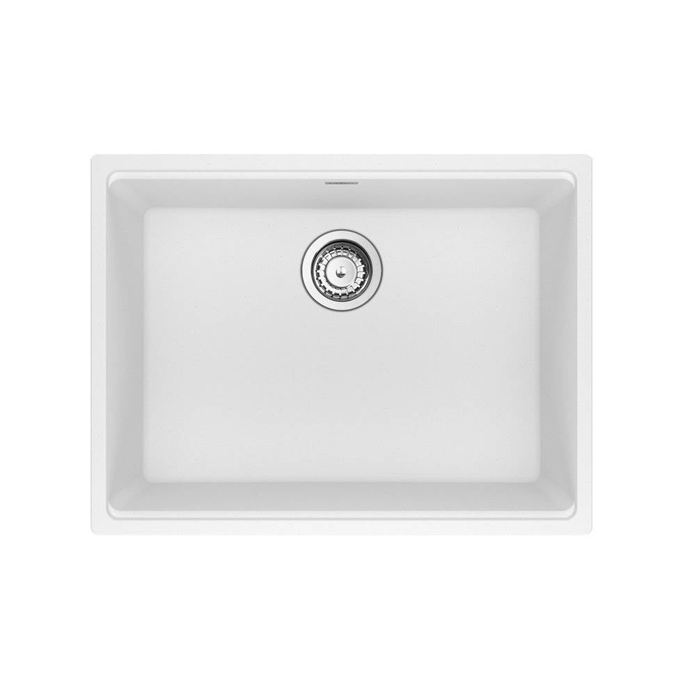 Franke - Maris Undermount 25-in x 18.94-in Granite Single Bowl Kitchen Sink in Polar White - Polar White
