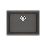 Franke - Maris Undermount 25-in x 18.94-in Granite Single Bowl Kitchen Sink in Stone Grey - Stone Grey