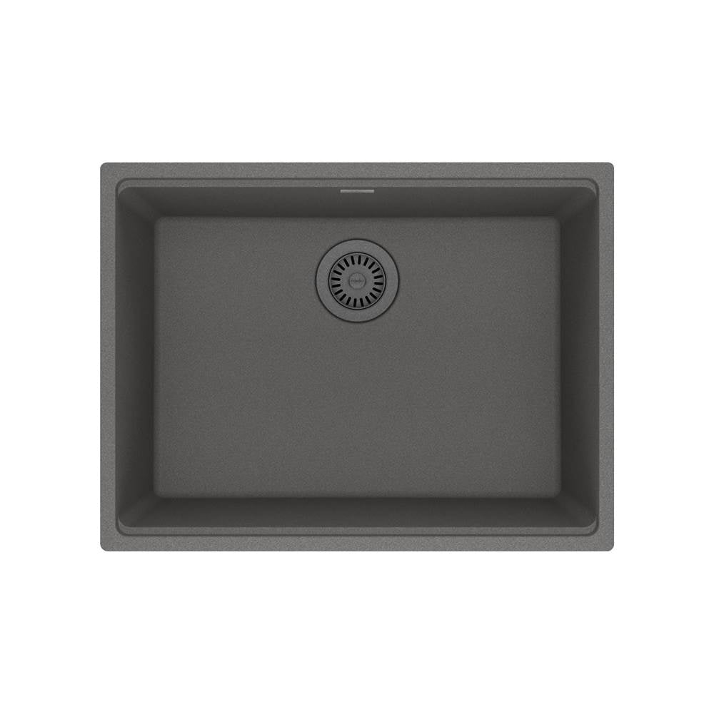 Franke - Maris Undermount 25-in x 18.94-in Granite Single Bowl Kitchen Sink in Stone Grey - Stone Grey