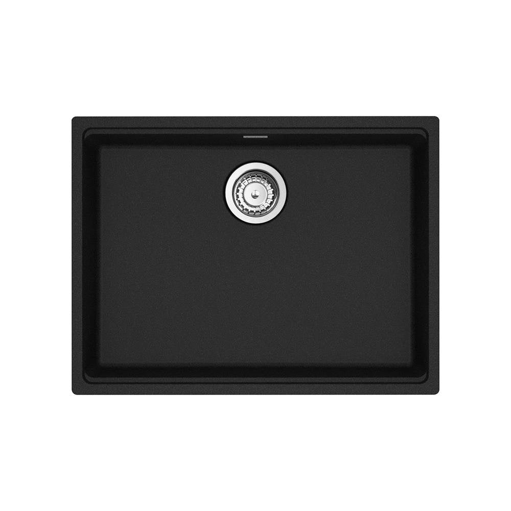 Franke - Maris Undermount 25-in x 18.94-in Granite ADA Single Bowl Sink in Onyx - Onyx