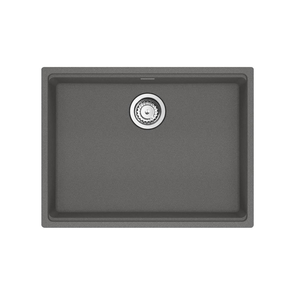 Franke - Maris Undermount 25-in x 18.94-in Granite ADA Single Bowl Sink in Stone Grey - Stone Grey