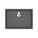 Franke - Maris Undermount 25-in x 18.94-in Granite ADA Single Bowl Sink in Stone Grey - Stone Grey
