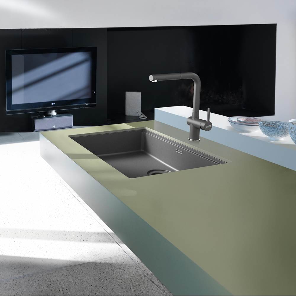 Maris Undermount 25-in x 18.94-in Granite ADA Single Bowl Sink in Champagne