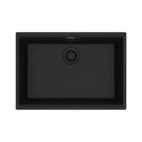 Franke - Maris Undermount 27-in x 19-in Granite Single Bowl Kitchen Sink in Matte Black - Matte Black