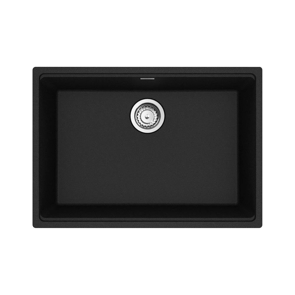 Franke - Maris Undermount 27-in x 19-in Granite Single Bowl Kitchen Sink in Onyx - Onyx