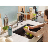 Maris Undermount 27-in x 19-in Granite Single Bowl Kitchen Sink in Champagne