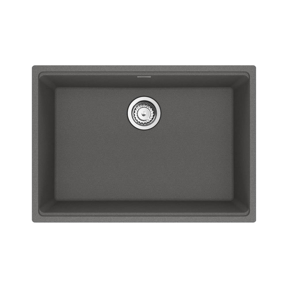 Franke - Maris Undermount 27-in x 19-in Granite Single Bowl Kitchen Sink in Stone Grey - Stone Grey