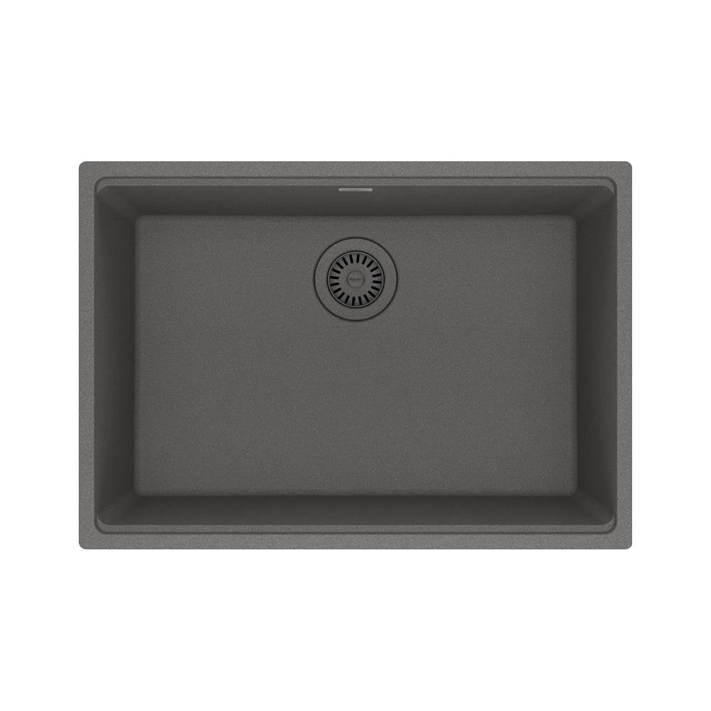 Franke - Maris Undermount 27-in x 19-in Granite Single Bowl Kitchen Sink in Stone Grey - Stone Grey
