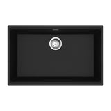 Franke - Maris Undermount 33-in x 22-in Granite Single Bowl Kitchen Sink in Matte Black - Matte Black