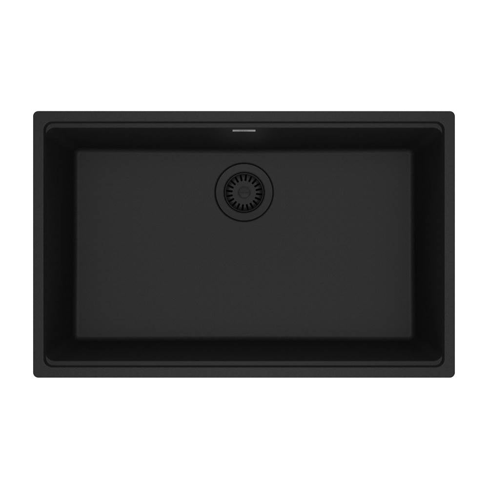 Franke - Maris Undermount 33-in x 22-in Granite Single Bowl Kitchen Sink in Matte Black - Matte Black