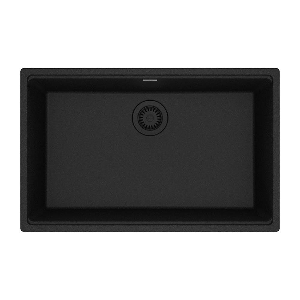 Franke - Maris Undermount 33-in x 22-in Granite Single Bowl Kitchen Sink in Onyx - Onyx