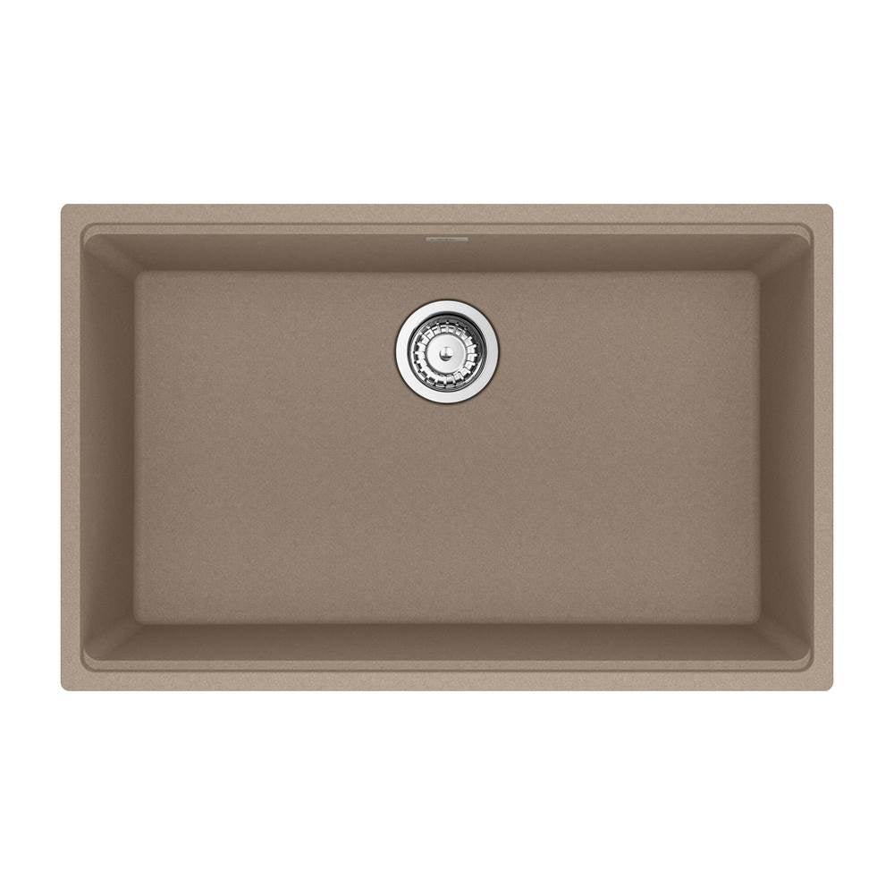 Franke - Maris Undermount 33-in x 22-in Granite Single Bowl Kitchen Sink in Oyster - Oyster