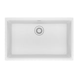 Franke - Maris Undermount 33-in x 22-in Granite Single Bowl Kitchen Sink in Polar White - Polar White