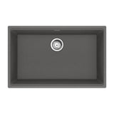 Franke - Maris Undermount 33-in x 22-in Granite Single Bowl Kitchen Sink in Stone Grey - Stone Grey