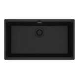 Franke - Maris Undermount 31-in x 17.81-in Granite Single Bowl Kitchen Sink in Matte Black - Matte Black