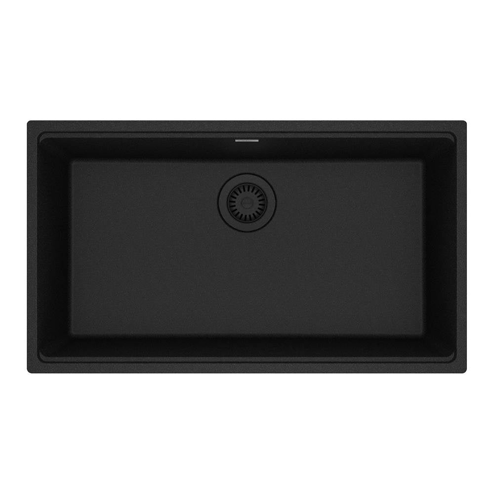 Franke - Maris Undermount 31-in x 17.81-in Granite Single Bowl Kitchen Sink in Onyx - Onyx
