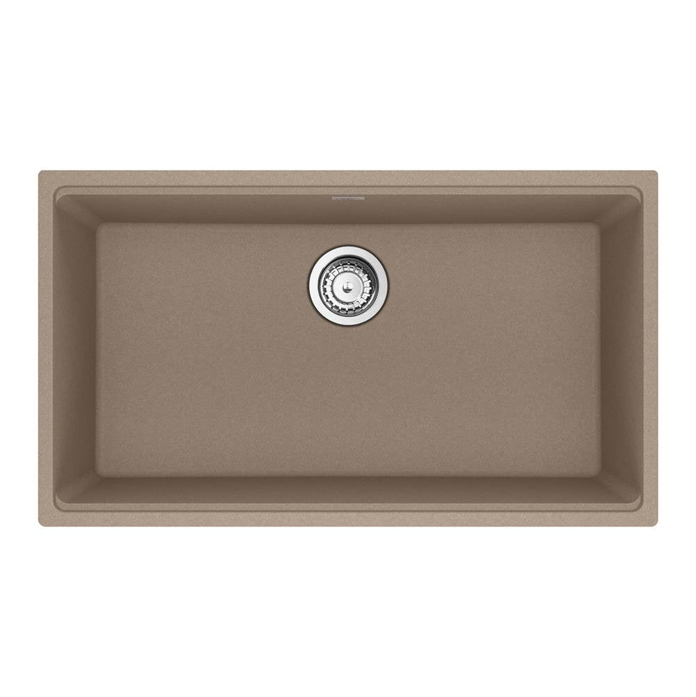 Franke - Maris Undermount 31-in x 17.81-in Granite Single Bowl Kitchen Sink in Oyster - Oyster