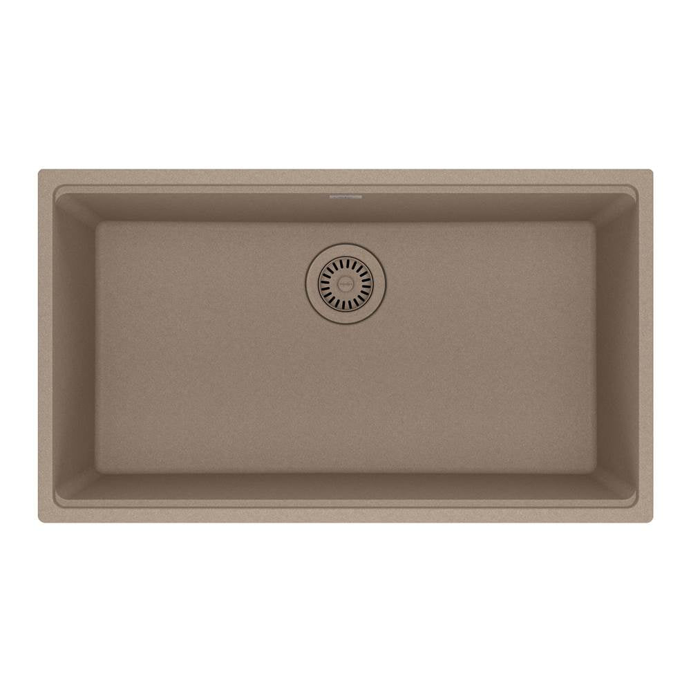 Franke - Maris Undermount 31-in x 17.81-in Granite Single Bowl Kitchen Sink in Oyster - Oyster