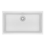 Franke - Maris Undermount 31-in x 17.81-in Granite Single Bowl Kitchen Sink in Polar White - Polar White
