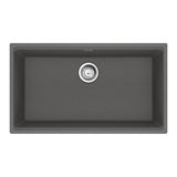 Franke - Maris Undermount 31-in x 17.81-in Granite Single Bowl Kitchen Sink in Stone Grey - Stone Grey
