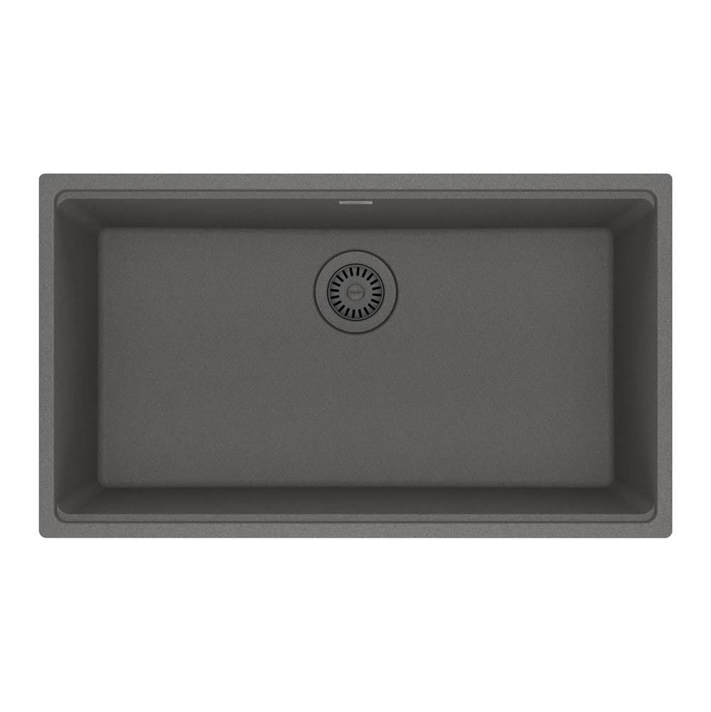 Franke - Maris Undermount 31-in x 17.81-in Granite Single Bowl Kitchen Sink in Stone Grey - Stone Grey