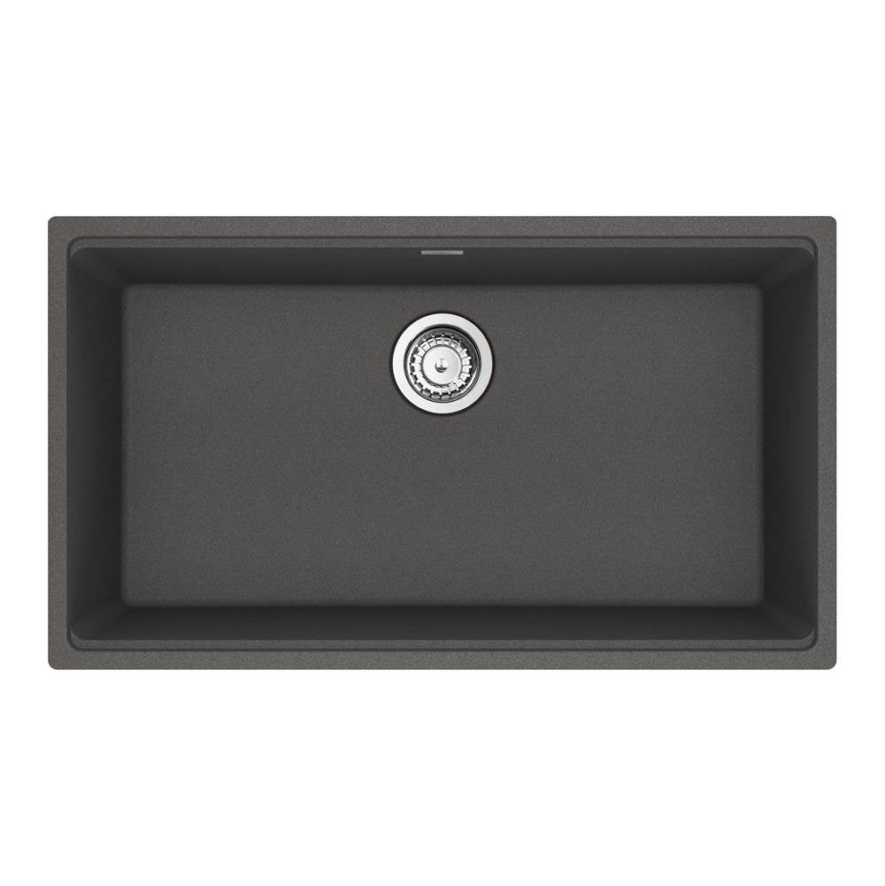 Franke - Maris Undermount 31-in x 17.81-in Granite Single Bowl Kitchen Sink in Slate Grey