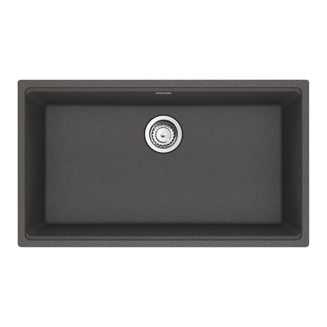 Franke - Maris Undermount 31-in x 17.81-in Granite Single Bowl Kitchen Sink in Slate Grey