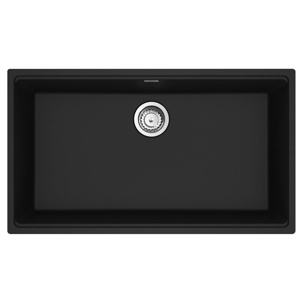 Franke - Maris Undermount 33-in x 18.94-in Granite Single Bowl Kitchen Sink in Matte Black - Matte Black